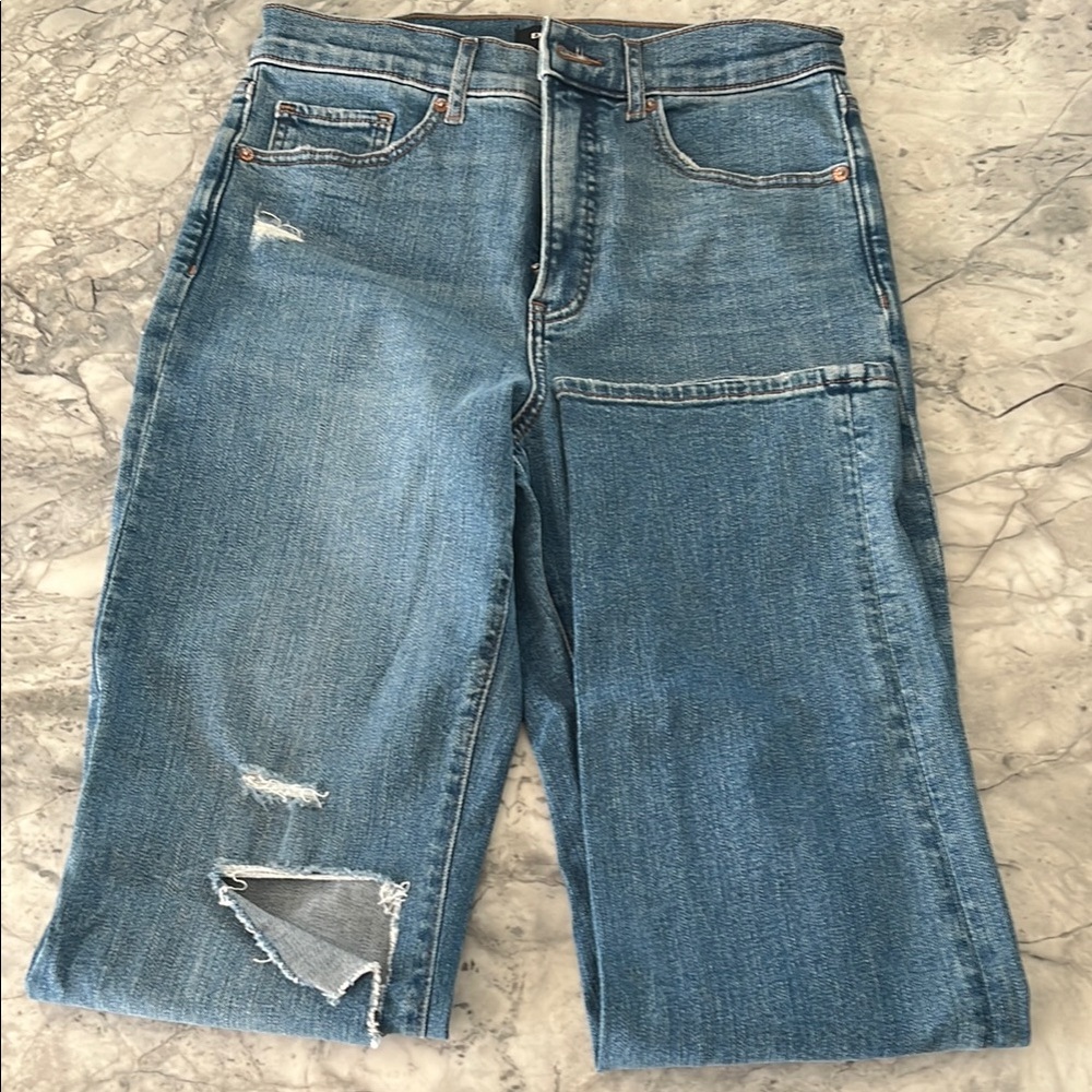 Women's Blue Distressed Jeans